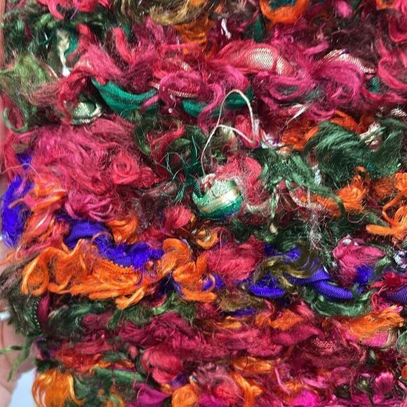 Rising Tide Boho Silk Blend Colorful rectangular scarf 5” x 72” - Picture 7 of 7